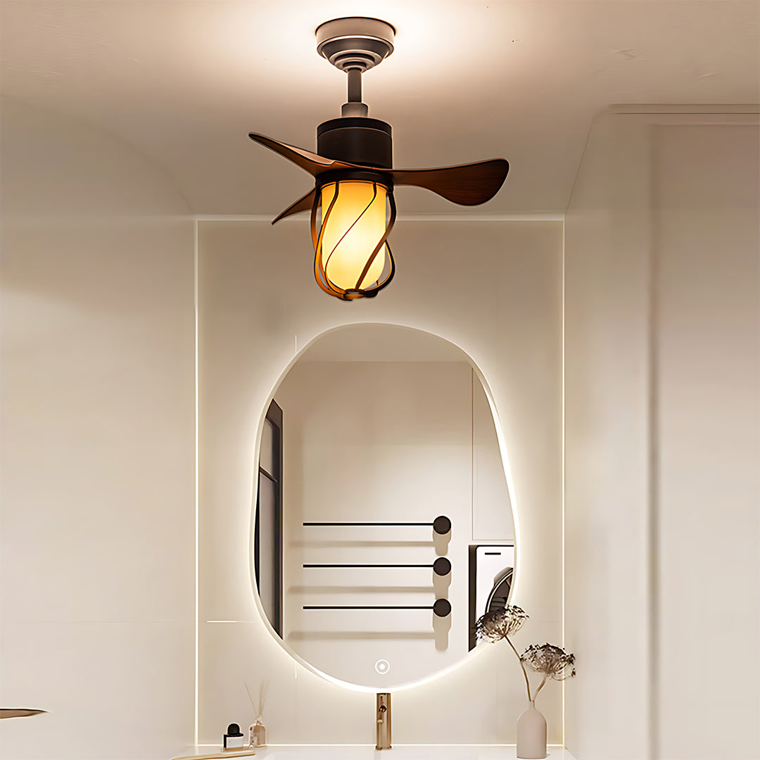 Vintage Style Ceiling Fan With Light Stylish LED Ceiling Fan