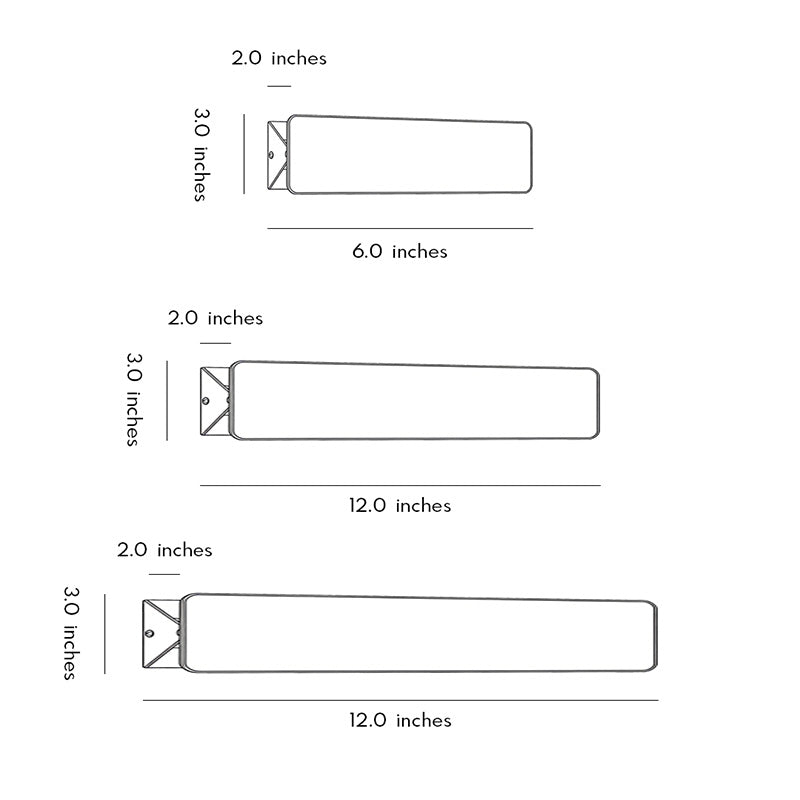 Wall Adjustable Light White Rectangular LED Metal Light