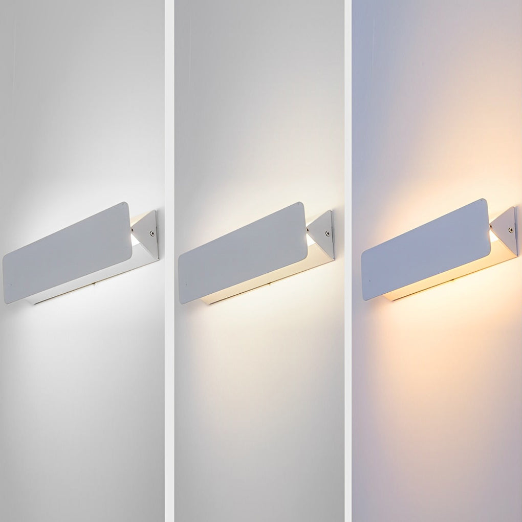 Wall Adjustable Light White Rectangular LED Metal Light