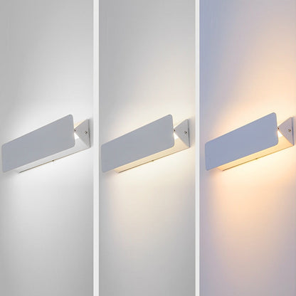 Wall Adjustable Light White Rectangular LED Metal Light