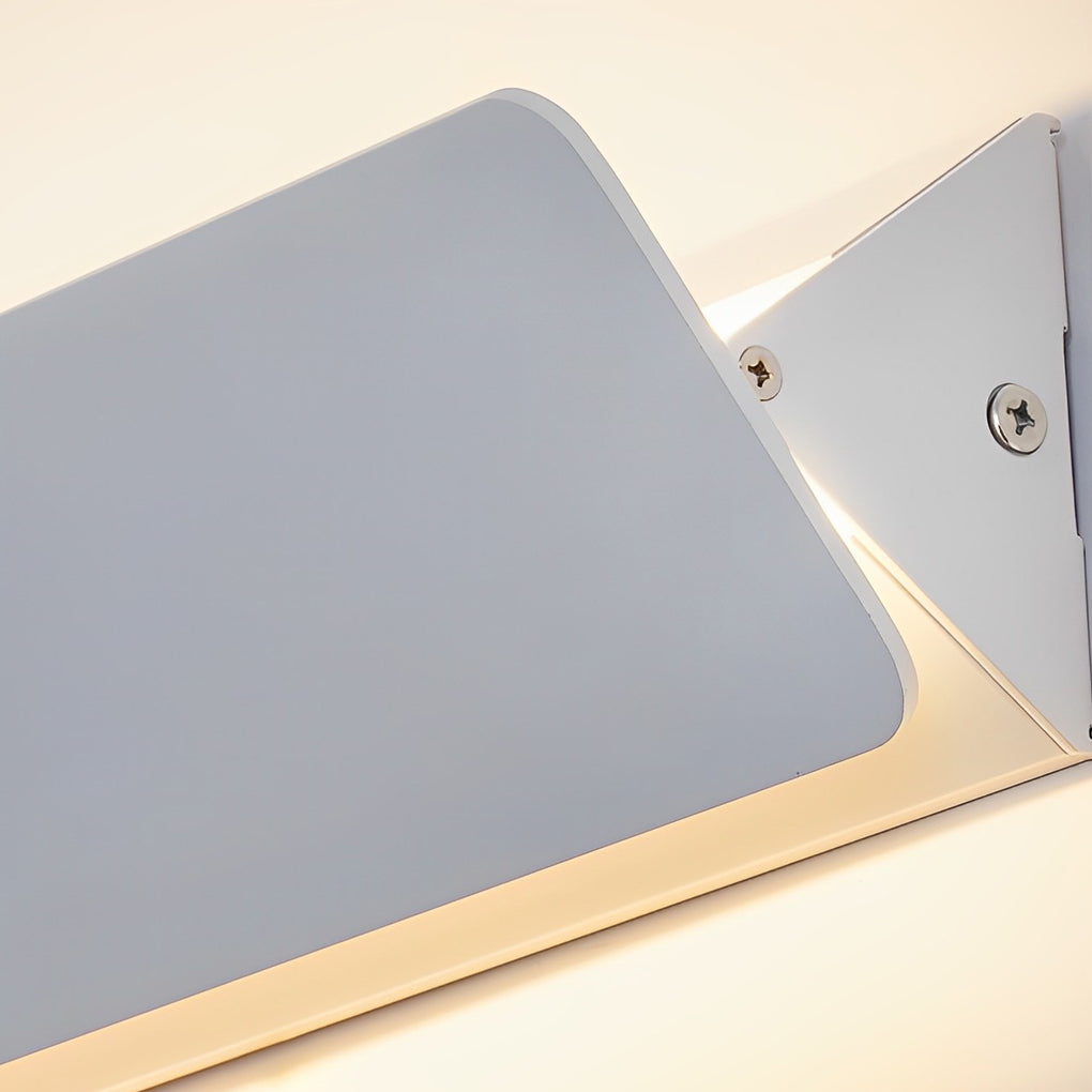 Wall Adjustable Light White Rectangular LED Metal Light