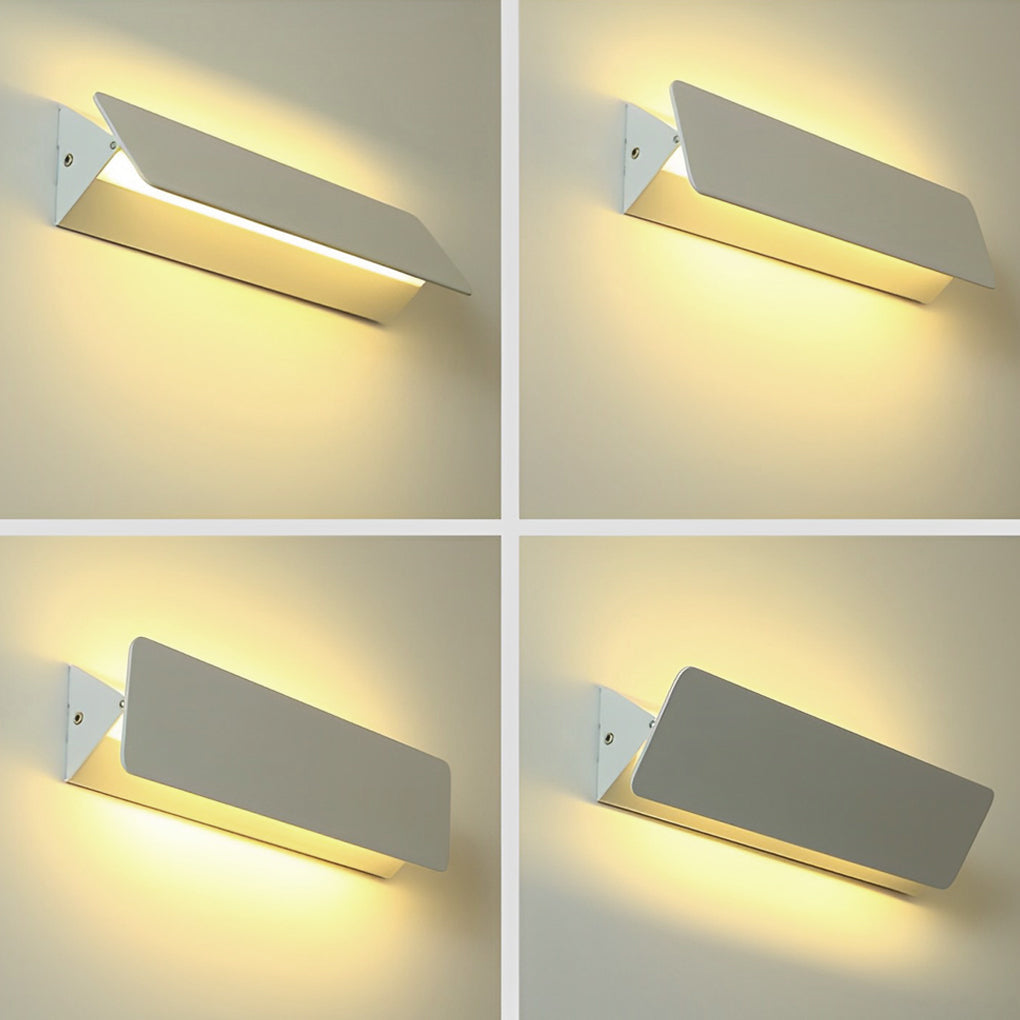 Wall Adjustable Light White Rectangular LED Metal Light