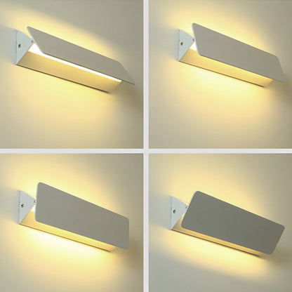Wall Adjustable Light White Rectangular LED Metal Light