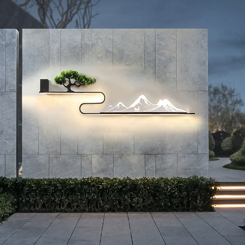 Wall Art with Light Modern LED Outdoor Landscape Light