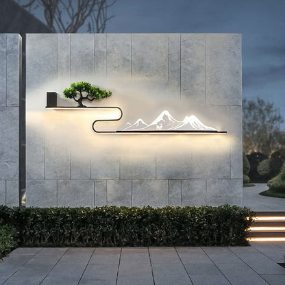 Wall Art with Light Modern LED Outdoor Landscape Light
