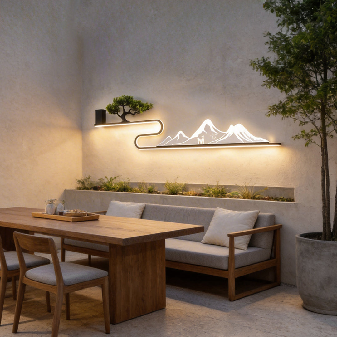 Wall Art with Light Modern LED Outdoor Landscape Light