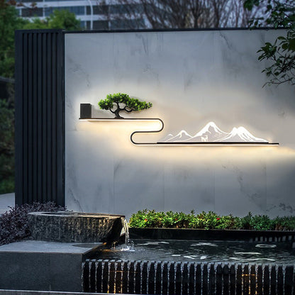 Wall Art with Light Modern LED Outdoor Landscape Light