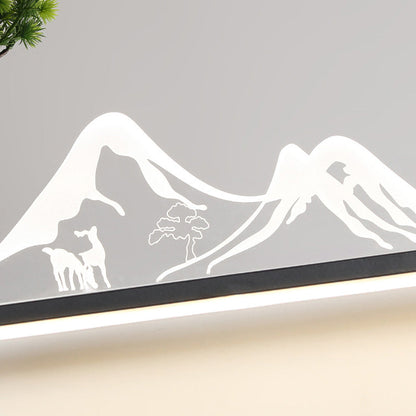 Wall Art with Light Modern LED Outdoor Landscape Light