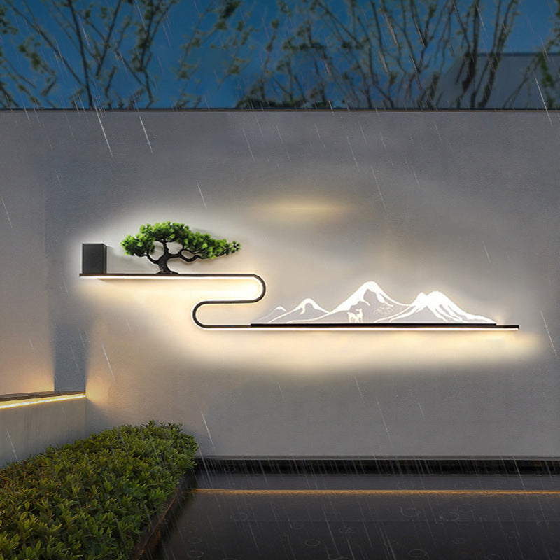 Wall Art with Light Modern LED Outdoor Landscape Light
