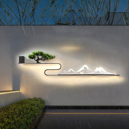 Wall Art with Light Modern LED Outdoor Landscape Light