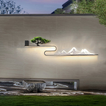 Wall Art with Light Modern LED Outdoor Landscape Light