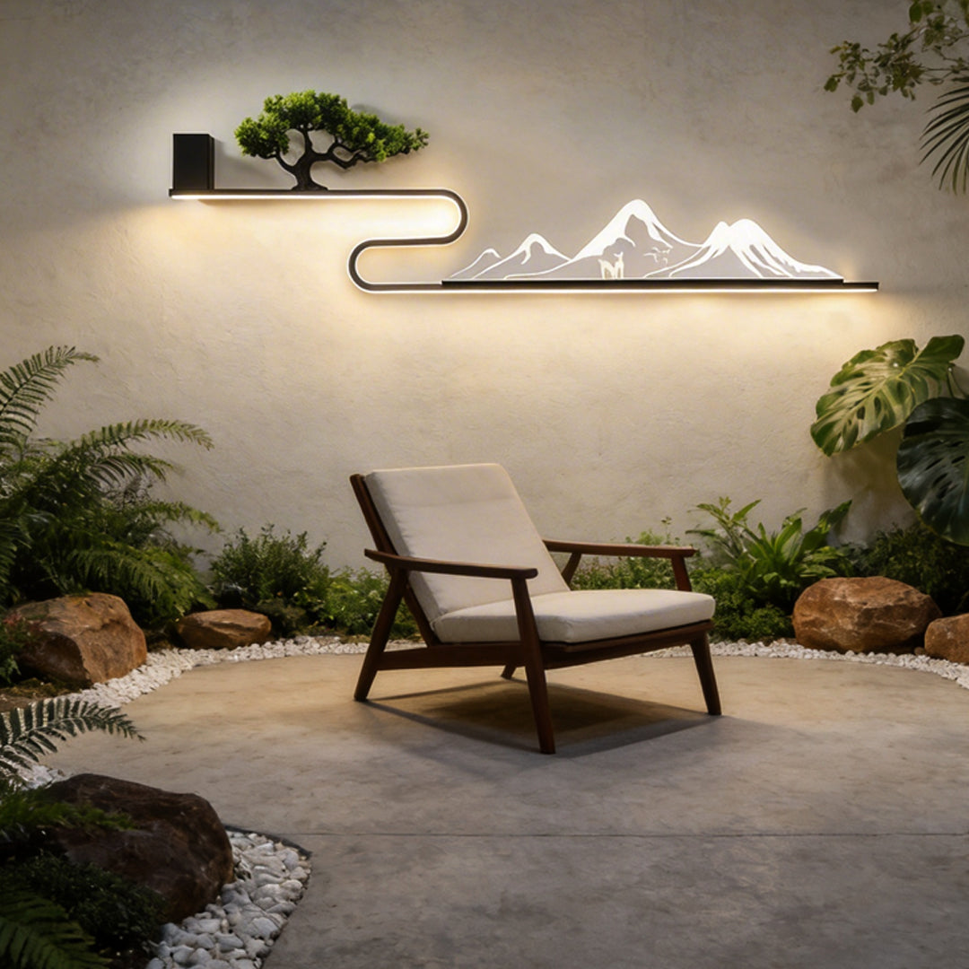Wall Art with Light Modern LED Outdoor Landscape Light