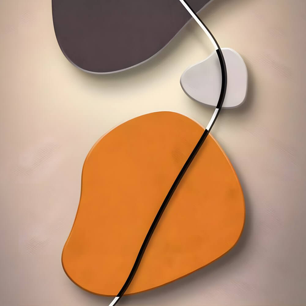 Wall Clock Light Modern Geometric Canvas Silent Light