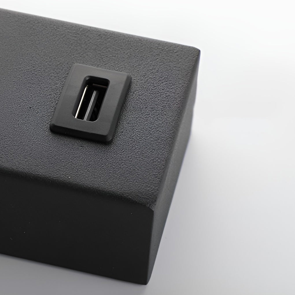 Wall Lamp with USB Charger Rectangular Adjustable Modern Light