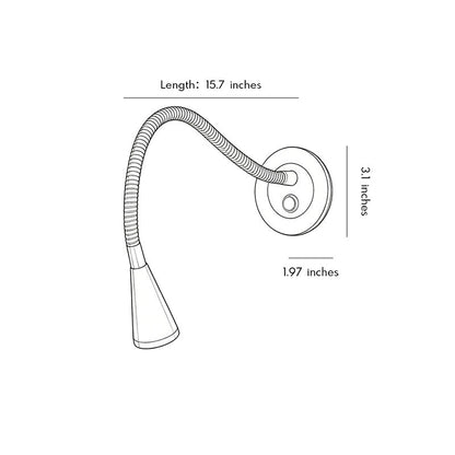 Wall Light with Swing Arm LED Rotatable Flexible Tube Light