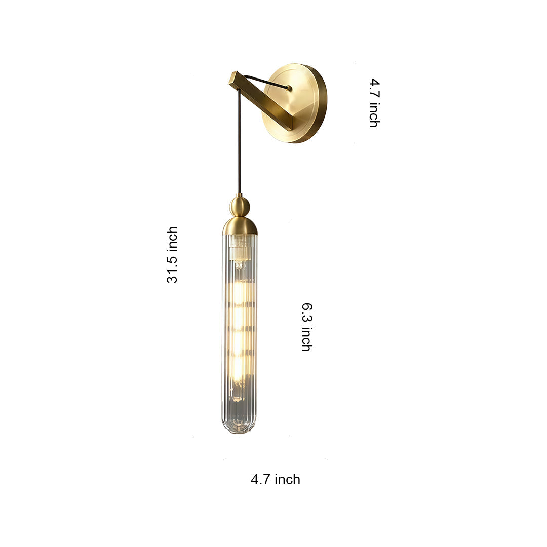 Wall Mount Pendant Light Modern Minimalist Brass Lamp