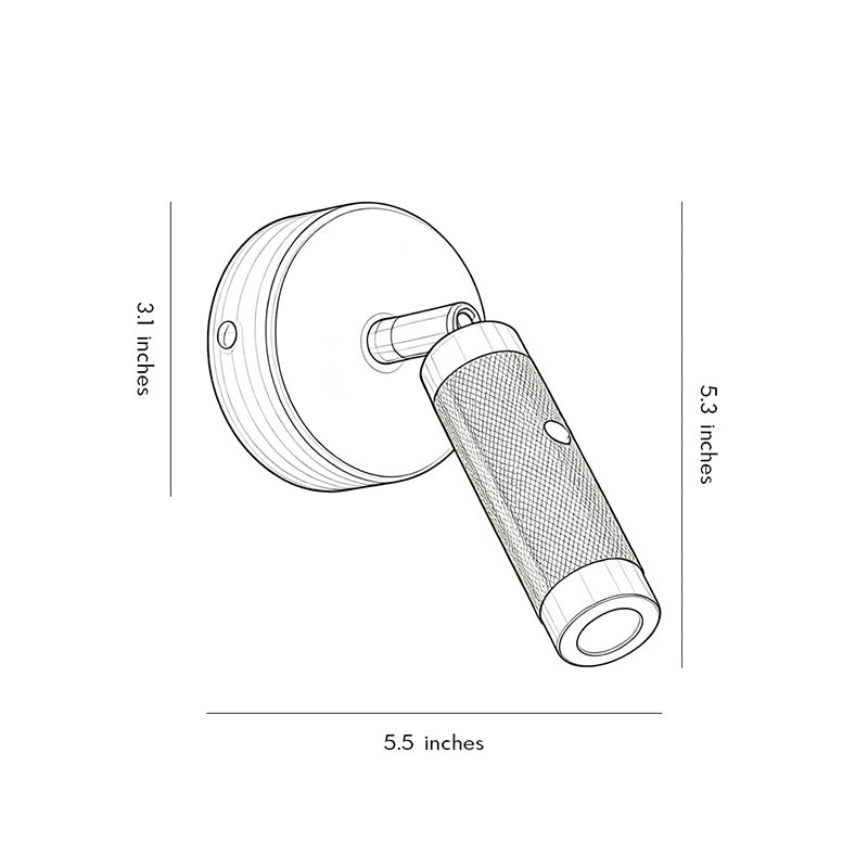 Wall Mount Reading Light Modern Up-and-Down Adjustable Lamp