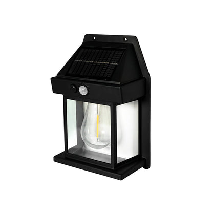 Wall Mount Solar Lantern Tungsten Bulb Motion Sensor Light