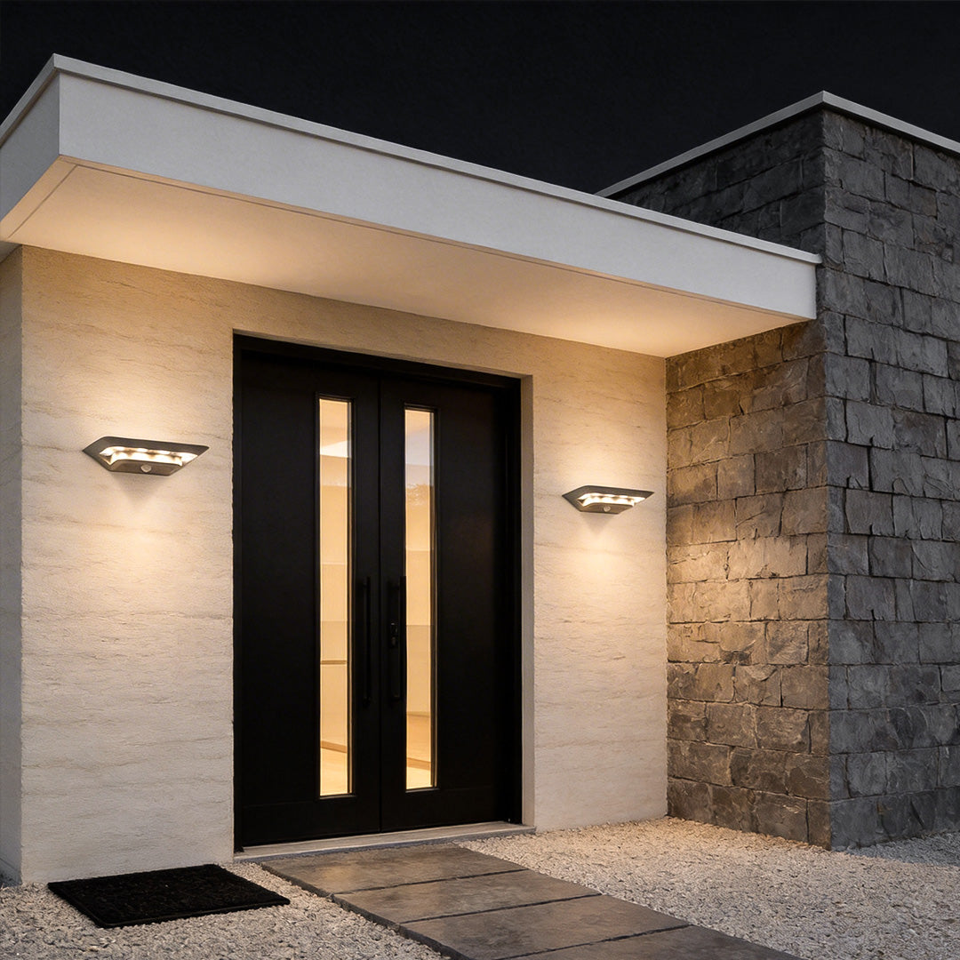 Wall Mount Solar Lights Outdoor Motion Sensor LED Waterproof Light