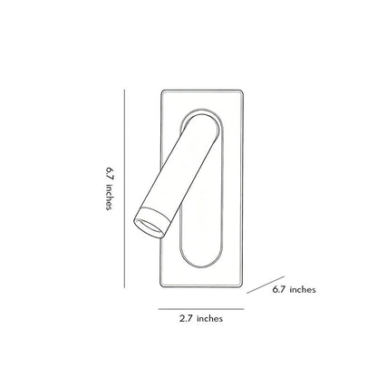 Wall Mount Spot Lights Recessed Rotatable Bedside Reading Lamp