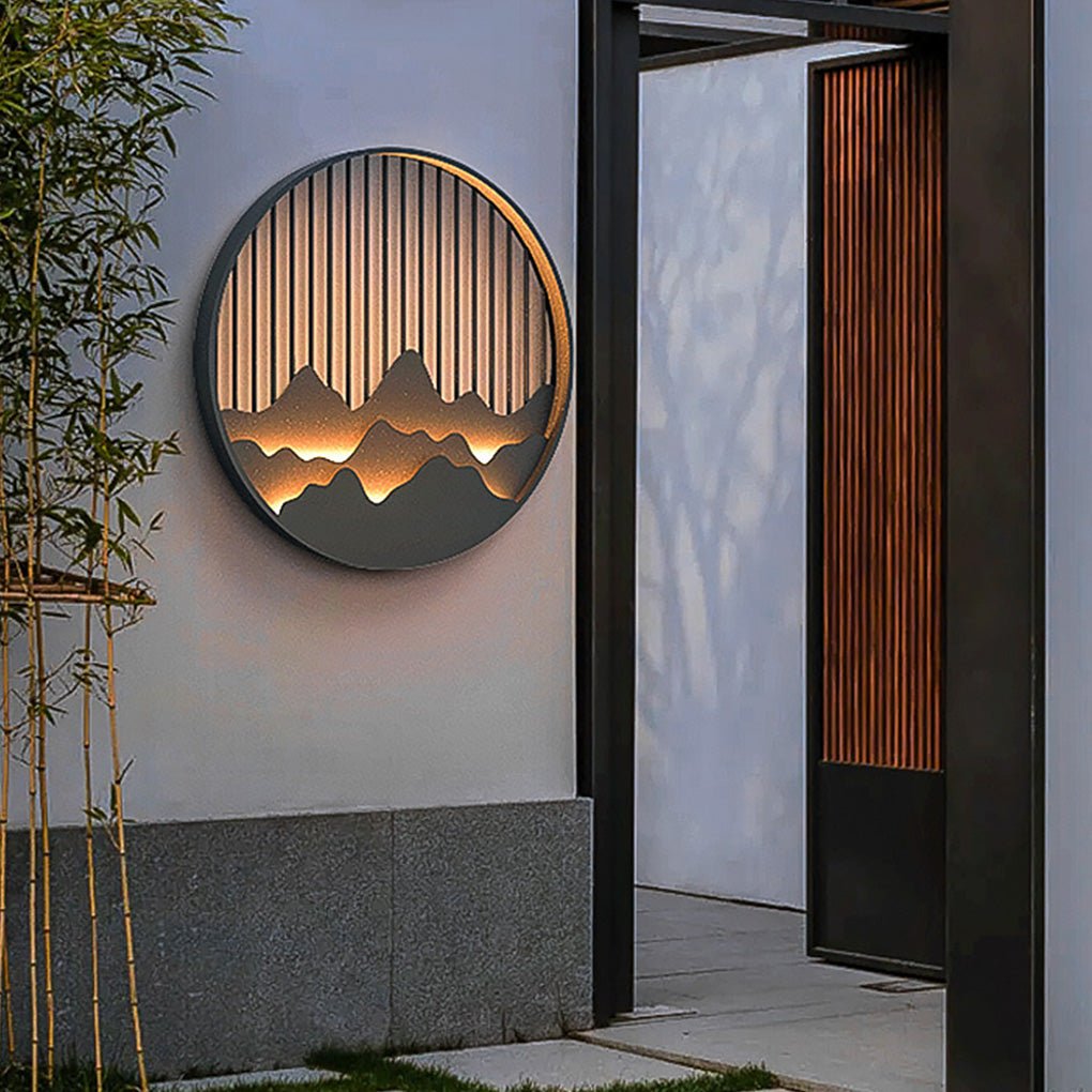 Wall Mountain Light Modern Landscape Poetry Outdoor Light