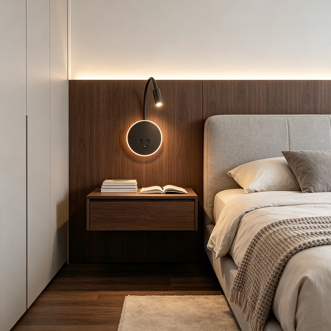 Wall Mounted Bedside Light Creative Reading Metal Lamp