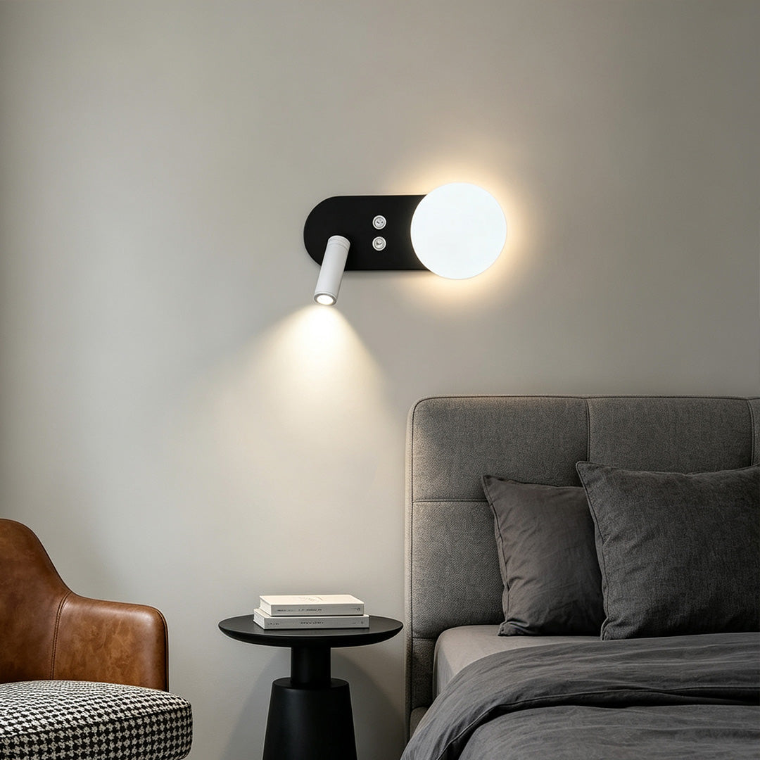 Wall Mounted Bedside Reading Light Minimalist Rotatable Lamp