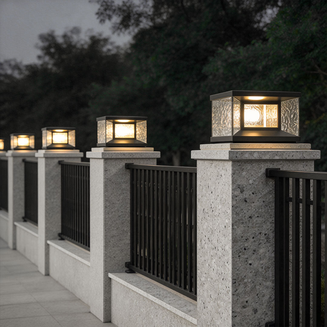 Wall Pillar Lights Modern Outdoor Waterproof Gate Post Light