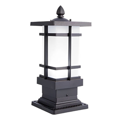 Wall Pillar Lights Outdoor Black Vintage Solar Fence Post Light