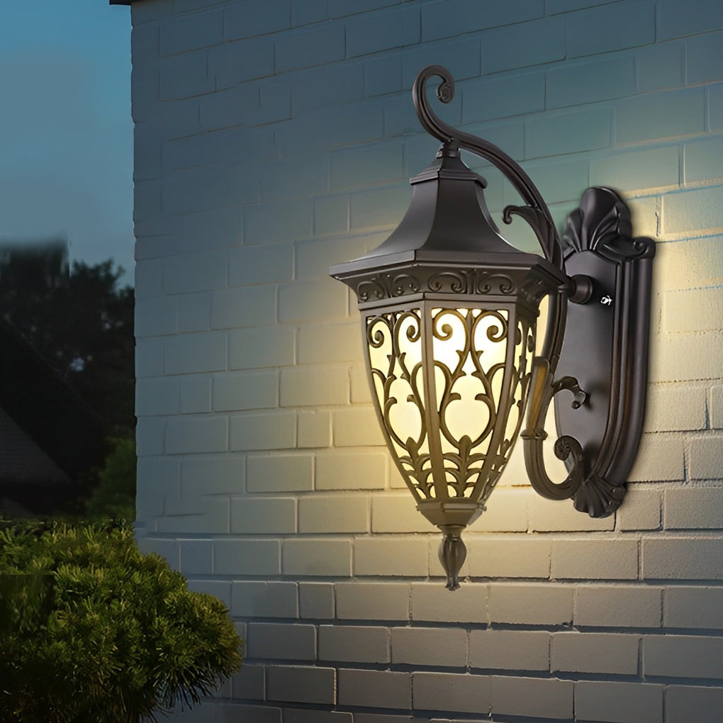 Wall Sconce Lantern Black Vintage Waterproof Metal Light