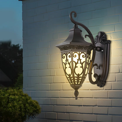 Wall Sconce Lantern Black Vintage Waterproof Metal Light