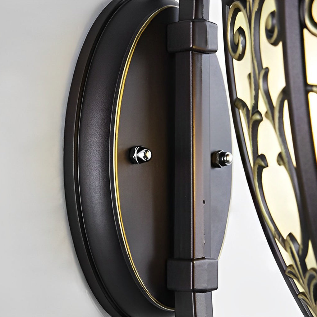 Wall Sconce Lantern Black Vintage Waterproof Metal Light