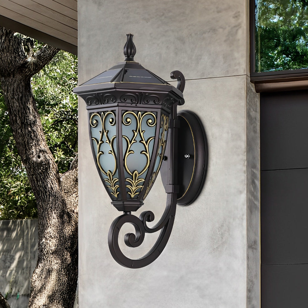 Wall Sconce Lantern Black Vintage Waterproof Metal Light