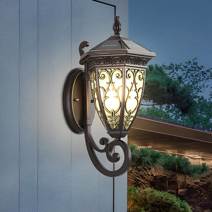 Wall Sconce Lantern Black Vintage Waterproof Metal Light