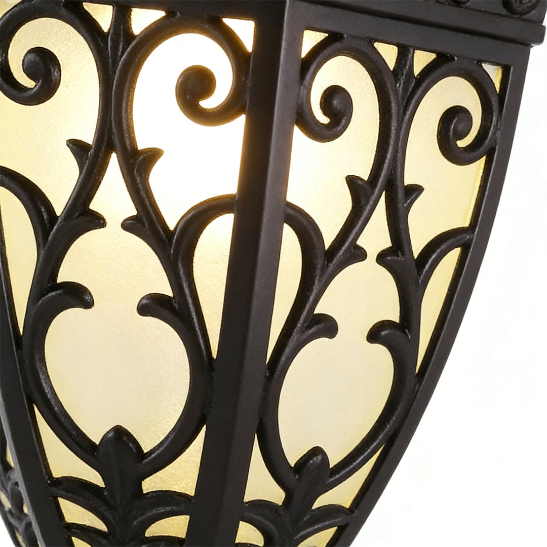 Wall Sconce Lantern Black Vintage Waterproof Metal Light