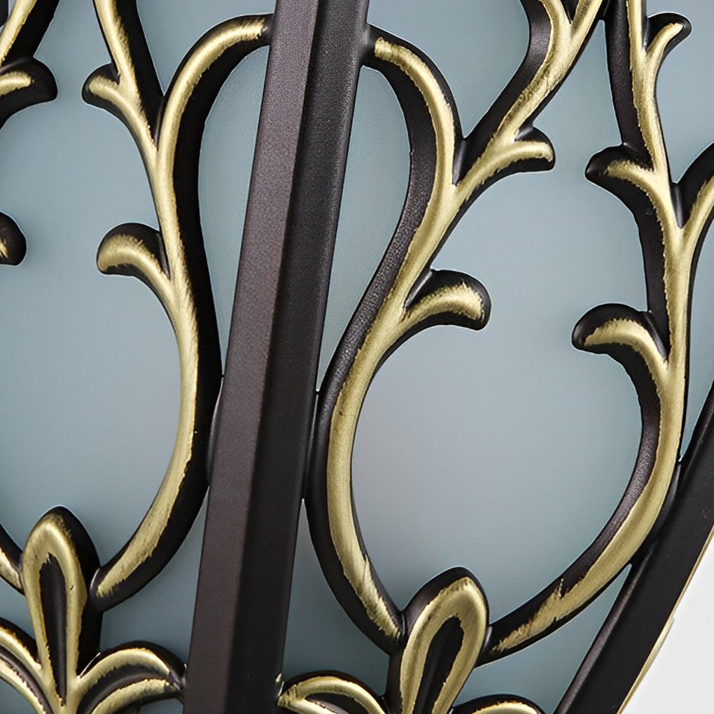 Wall Sconce Lantern Black Vintage Waterproof Metal Light