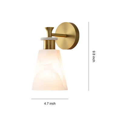 Wall Sconce LED Light Minimalist Luxury Brass Marble Lamp