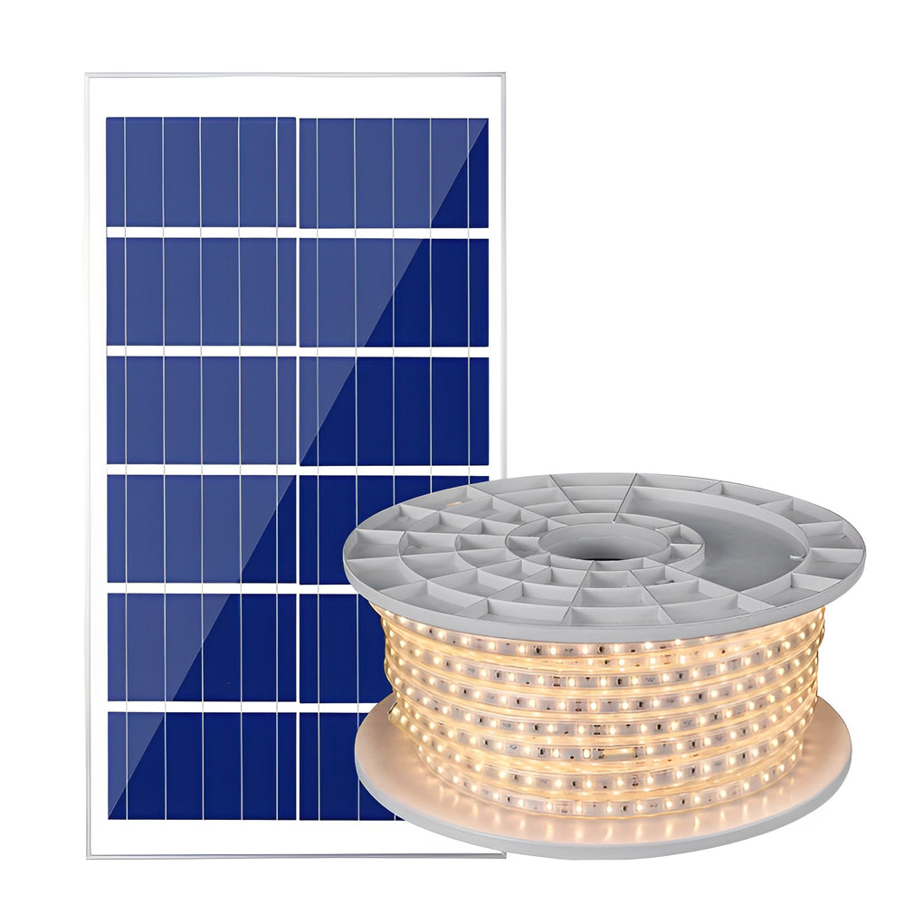 Waterproof LED Light Strips Solar Remote Control Flexible Lights