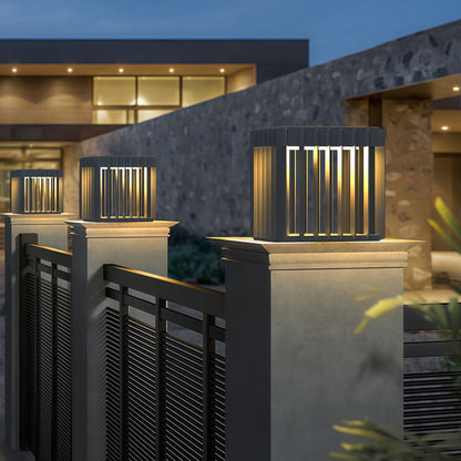 Waterproof Outdoor Pillar Lights Square Modern Minimalist Light