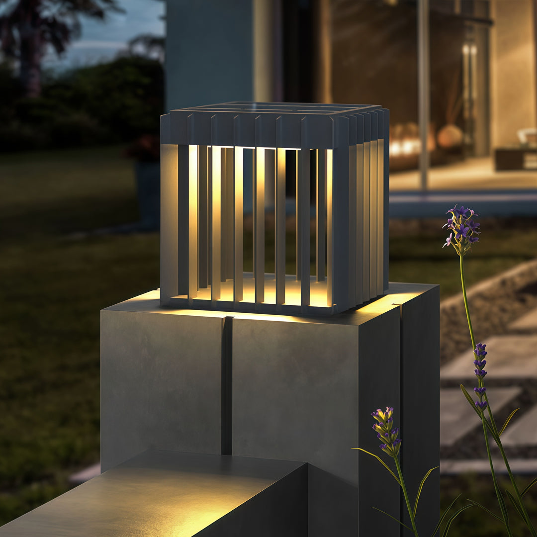 Waterproof Outdoor Pillar Lights Square Modern Minimalist Light