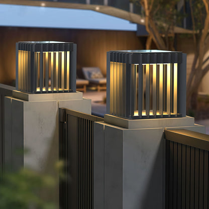 Waterproof Outdoor Pillar Lights Square Modern Minimalist Light