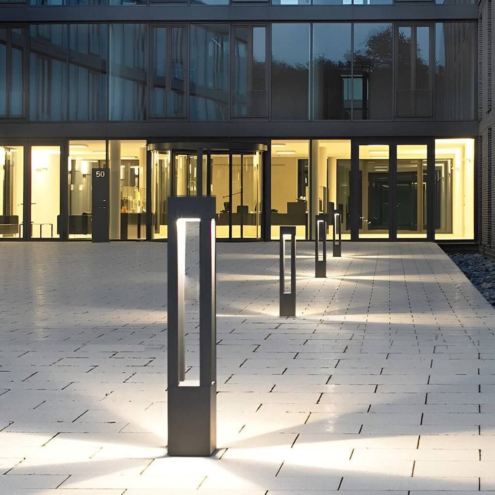 [Open-Box] Black Aluminum Garden LED 7W 4-Beam Landscape Bollard Lights