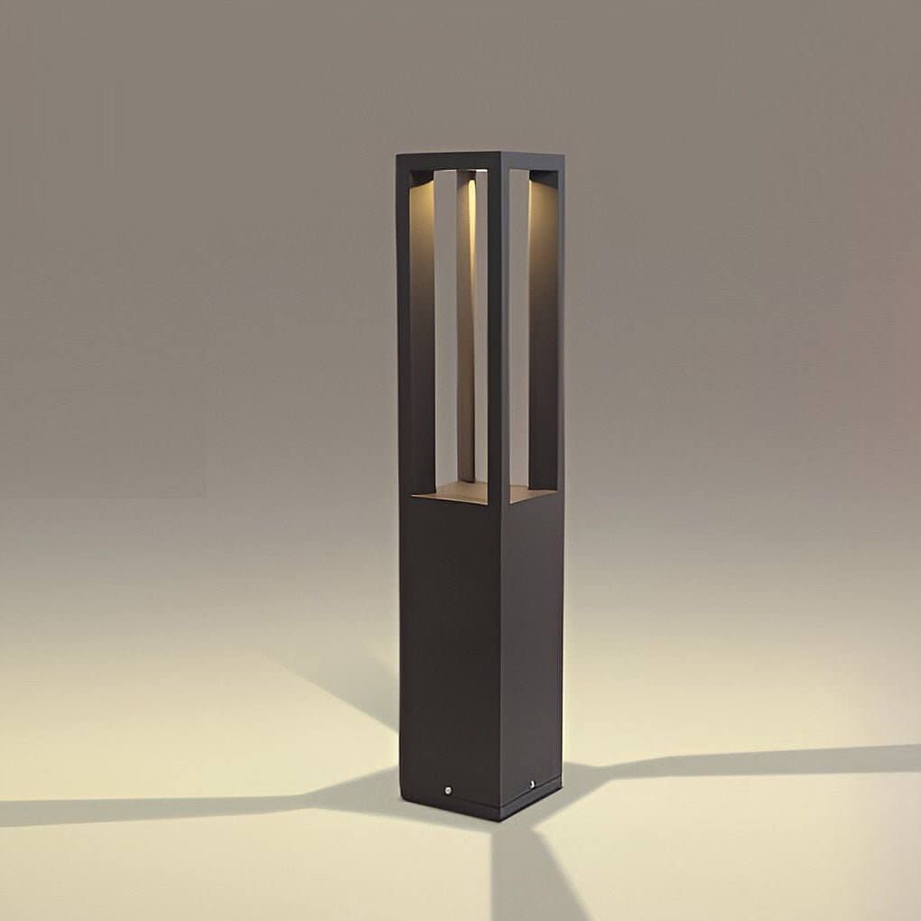 [Open-Box] Black Aluminum Garden LED 7W 4-Beam Landscape Bollard Lights