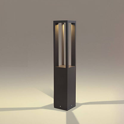 [Open-Box] Black Aluminum Garden LED 7W 4-Beam Landscape Bollard Lights