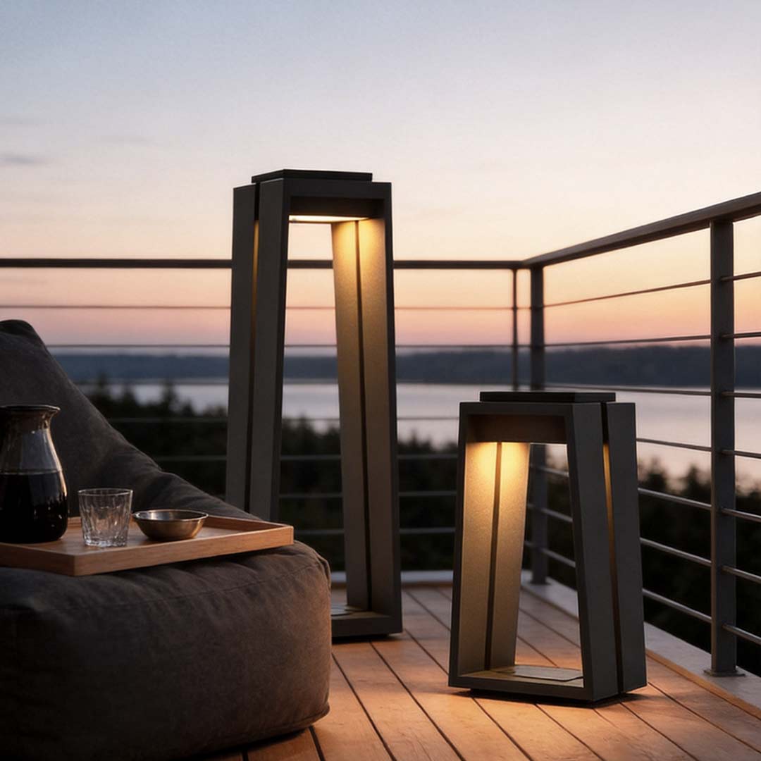 Waterproof Solar Deck Lights Minimalist Trapezoid LED Light