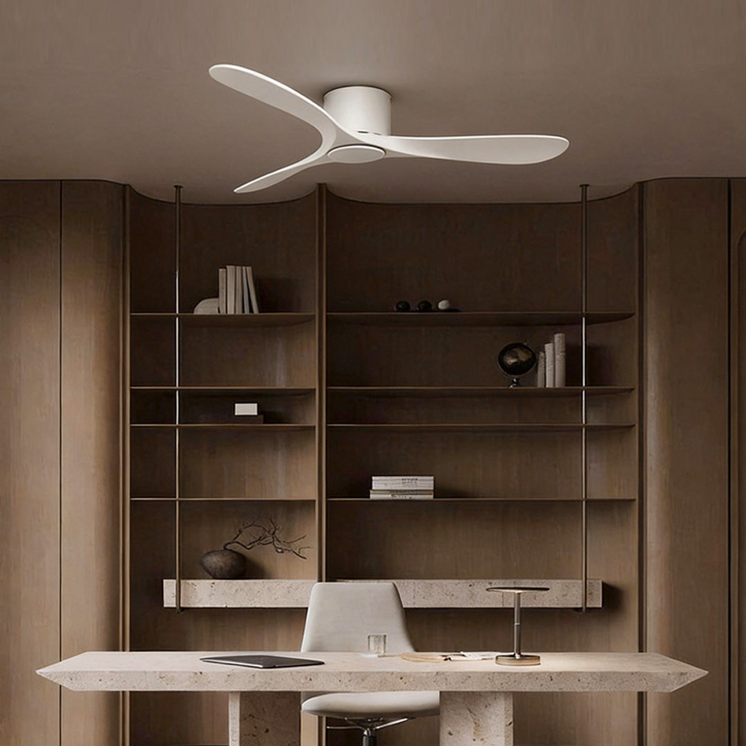 White Ceiling Fan Modern 52-Inch Indoor 3‑blade Fan