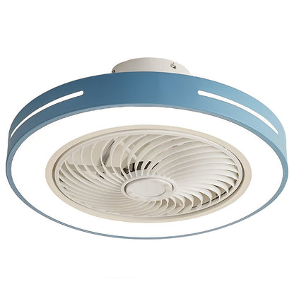 White Ceiling Fan Flush Mount with Light Smart LED Light