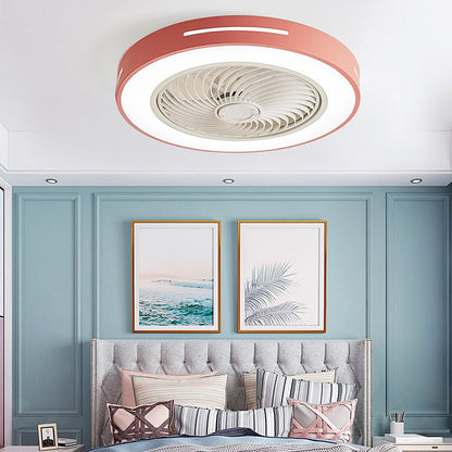 White Ceiling Fan Flush Mount with Light Smart LED Light