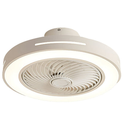 White Ceiling Fan Flush Mount with Light Smart LED Light