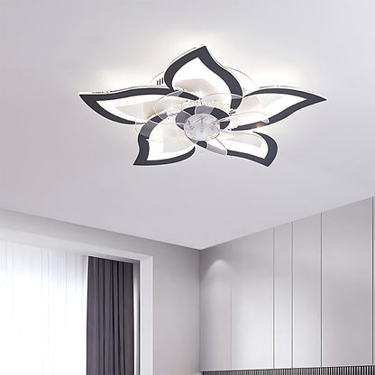 White Ceiling Fan With Light and Remote Modern Dimmable Ceiling Fan
